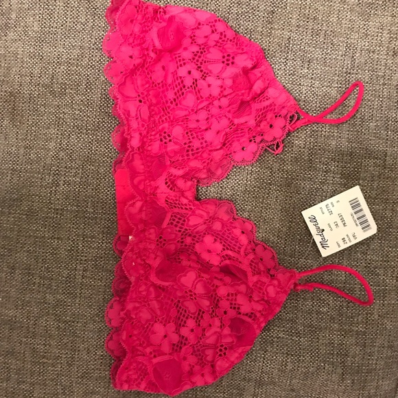 NWT HONEYDEW FOR MADEWELL FLORAL LACE BRALETTE. S - Picture 3 of 5
